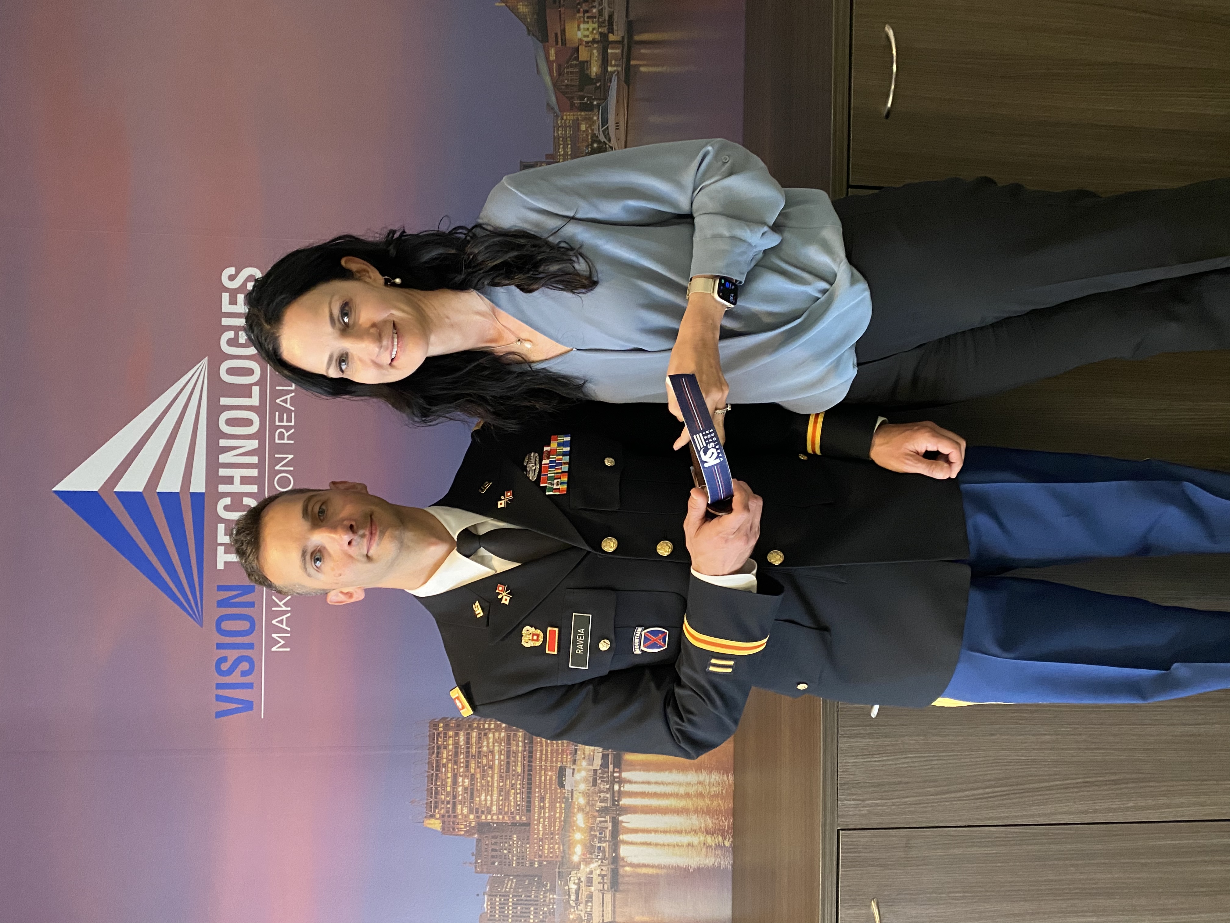 Allison Campitelli and Lieutenant Colonel Steve Raveia