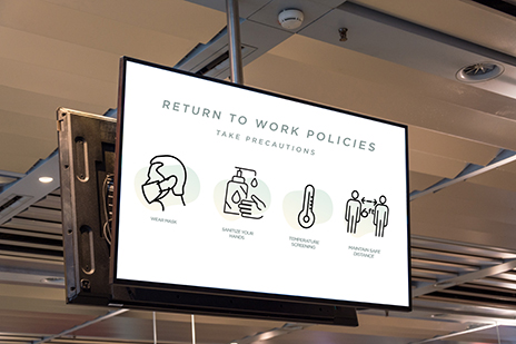 Policy Communication via Digital Signage