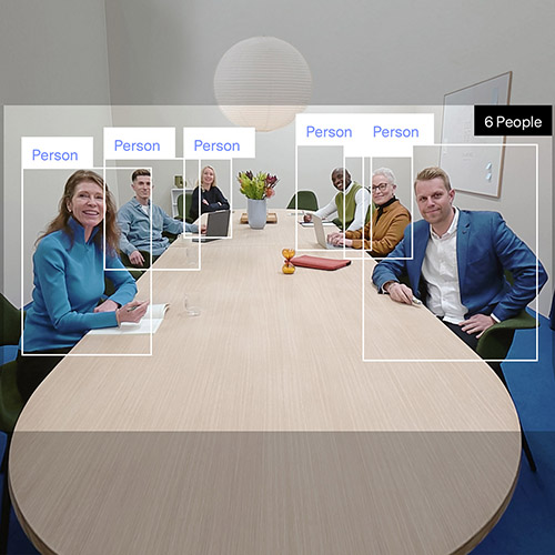 Crestron Flex sample hybrid video conferencing meeting