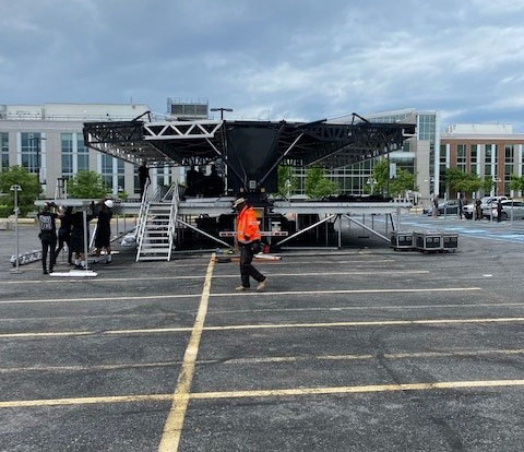 Montgomery College Graduation Stage Set Up