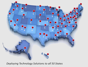 Vision Technologies National Footprint Map