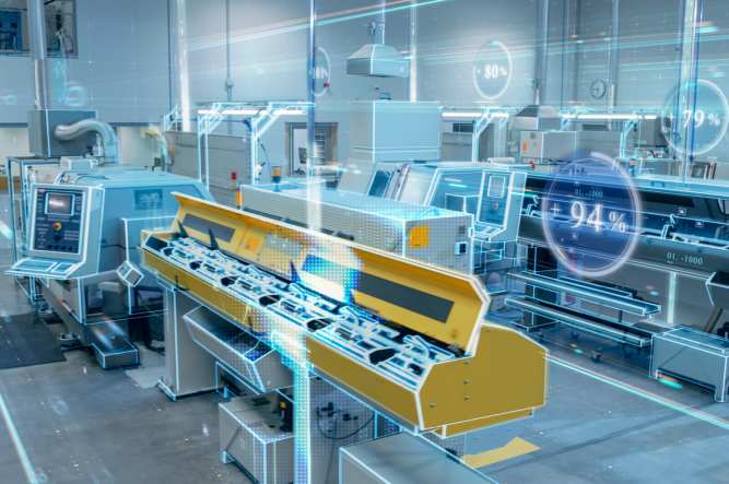 manufacturing facility with sensors