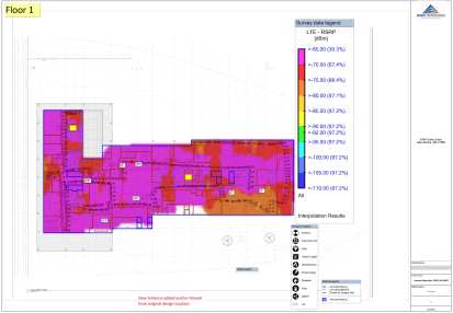 Vision-generated heat map showing post-installation signal strength