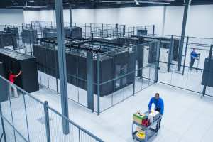 picture of a data center facility with physical security