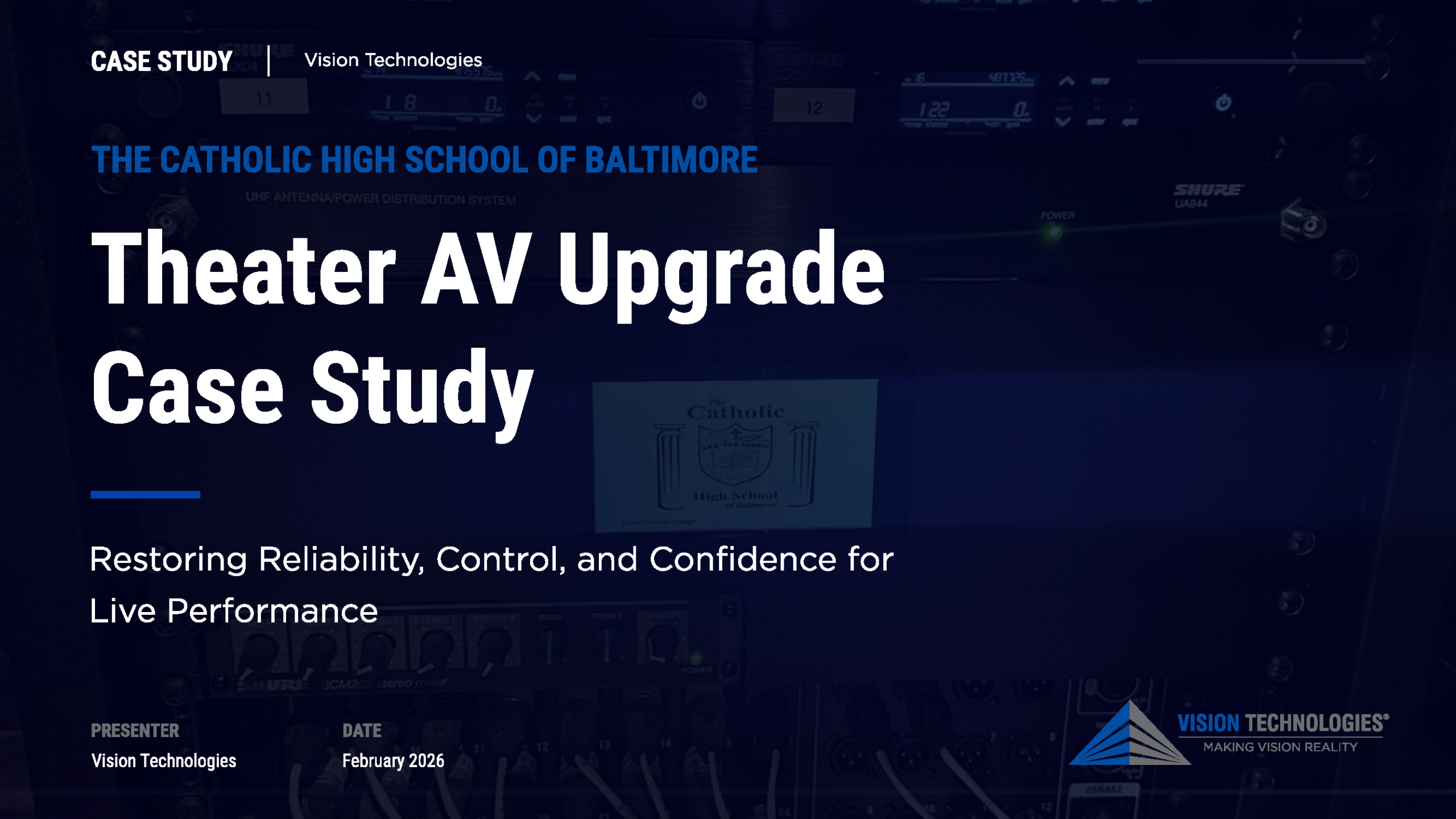 Catholic High School of Baltimore Theater AV Case Study - Vision ...
